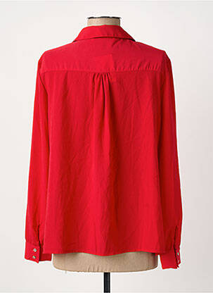 Chemisier coupe cintrée manches longues rouge CHRISTINE LAURE femme