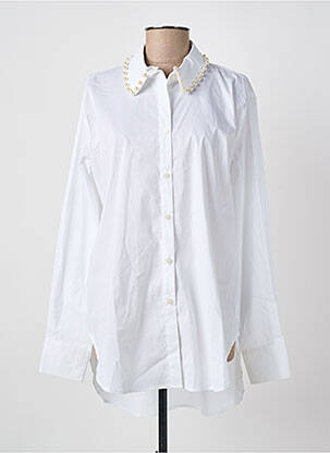 Chemisier coupe droite manches longues blanc CULTURE femme