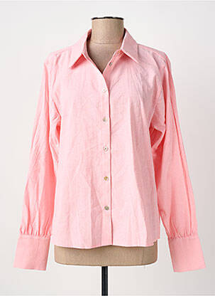 Chemisier tissage crêpe manches longues rose B.YOUNG femme