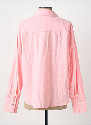 Chemisier tissage crêpe manches longues rose B.YOUNG femme
