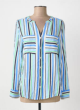 Chemisier coupe cintrée manches longues bleu STREET ONE femme