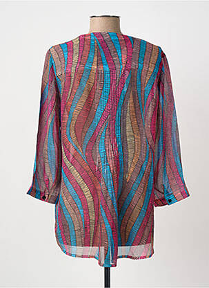 Chemisier tissage crêpe manches 3/4 rouge JULIE GUERLANDE femme