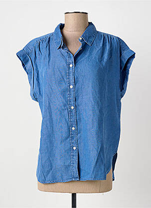 Chemisier manches courtes manches courtes bleu B.YOUNG femme