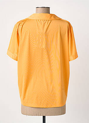 Chemisier manches courtes manches courtes orange HBT femme