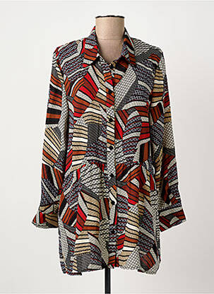 Tunique manches longues orange CHRISTINE LAURE femme