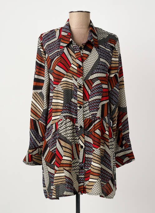 Tunique manches longues orange CHRISTINE LAURE femme