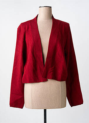 Gilet manches longues coupe cintrée rouge LA FIANCÉE femme