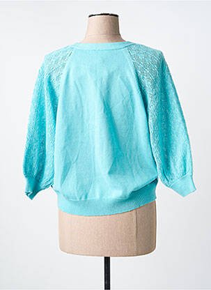 Gilet manches longues manches 3/4 bleu JULIE GUERLANDE femme