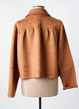 Veste casual tissage suedine marron JULIE GUERLANDE femme