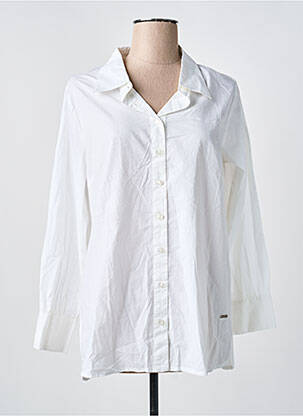 Chemisier coupe droite manches longues blanc AGATHE & LOUISE femme