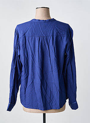 Chemisier coupe droite manches longues bleu AGATHE & LOUISE femme