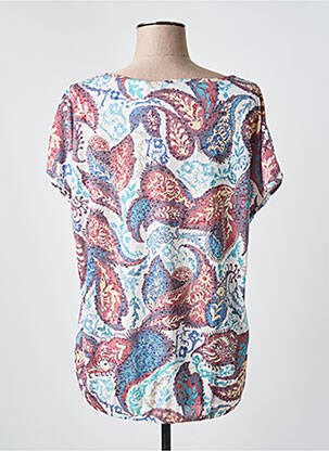 Top imprimé fantaisie manches courtes bleu CECIL femme