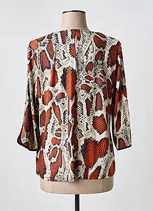 T-shirt manches 3/4 manches 3/4 marron JULIE GUERLANDE femme