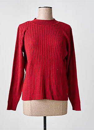 Pull coupe cintrée manches longues rouge C'EST BEAU LA VIE femme
