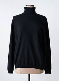 Pull col roulé coupe droite manches longues noir JULIE GUERLANDE femme