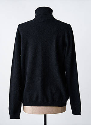 Pull col roulé coupe droite manches longues noir JULIE GUERLANDE femme