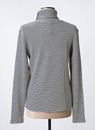 Pull col roulé coupe cintrée manches longues bleu MAT DE MISAINE femme