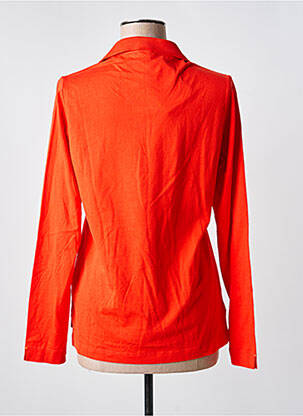Polo coupe cintrée manches longues orange SAINT JAMES femme