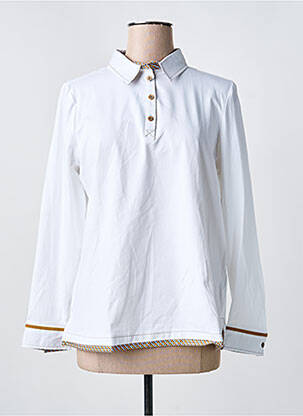 Polo manches longues manches longues blanc BARILOCHE femme