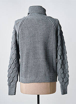 Pull col roulé coupe cintrée manches longues gris MERI & ESCA femme