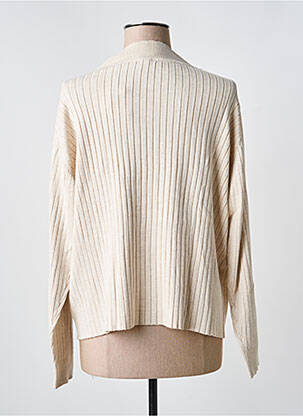 Pull coupe droite manches longues beige C'EST BEAU LA VIE femme