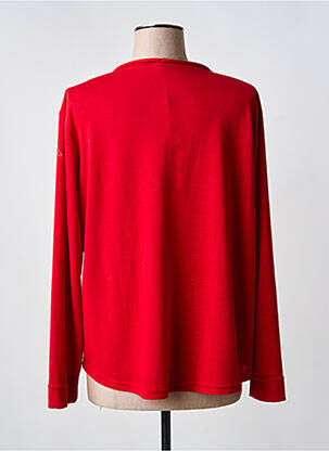 Pull coupe droite manches longues rouge FRANCK ANNA femme