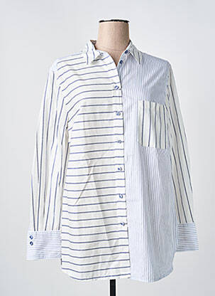 Chemisier coupe droite manches longues blanc TONI femme