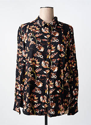 Chemisier imprimé fantaisie manches longues noir LA FIANCÉE femme