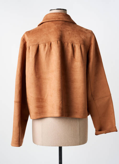 Veste casual tissage suedine marron JULIE GUERLANDE femme