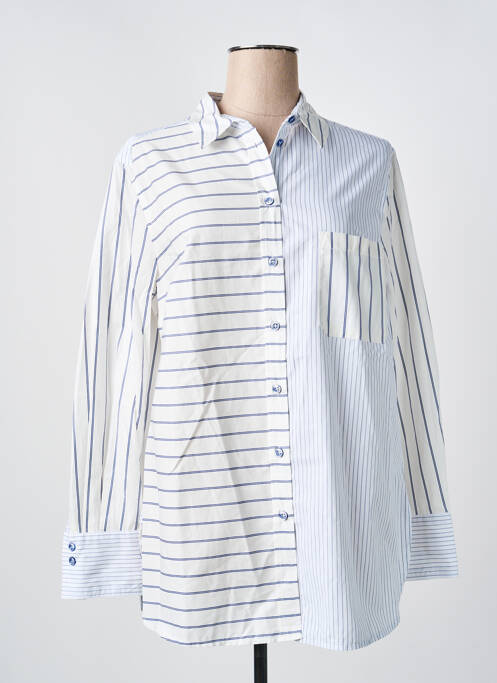 Chemisier coupe droite manches longues blanc TONI femme