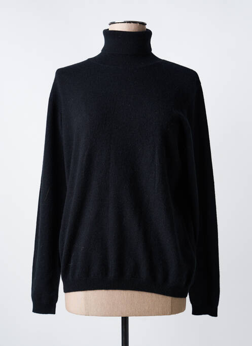 Pull col roulé manches longues manches longues noir JULIE GUERLANDE femme