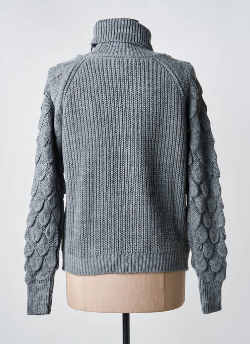 Pull col roulé coupe cintrée manches longues gris MERI & ESCA femme