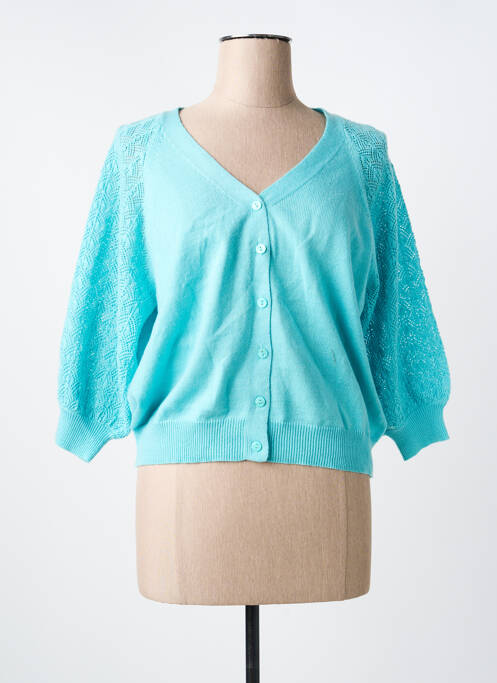 Gilet manches longues bleu JULIE GUERLANDE femme