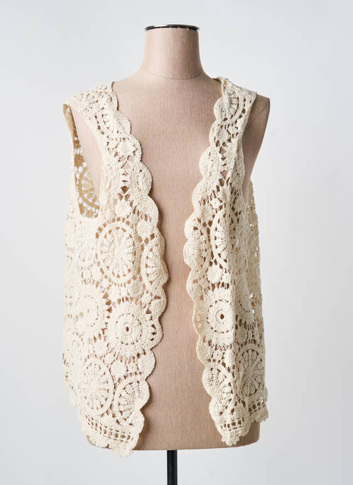 Gilet sans manche beige C'EST BEAU LA VIE femme
