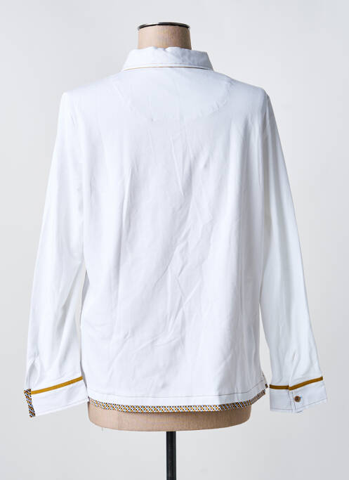 Polo manches longues manches longues blanc BARILOCHE femme