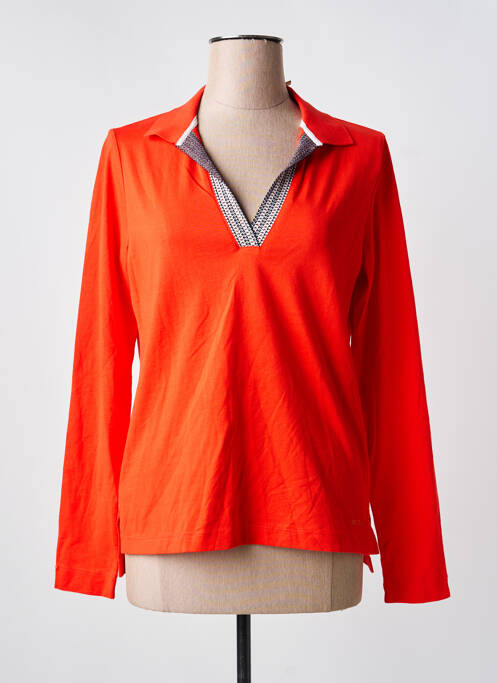 Polo manches longues manches longues orange SAINT JAMES femme