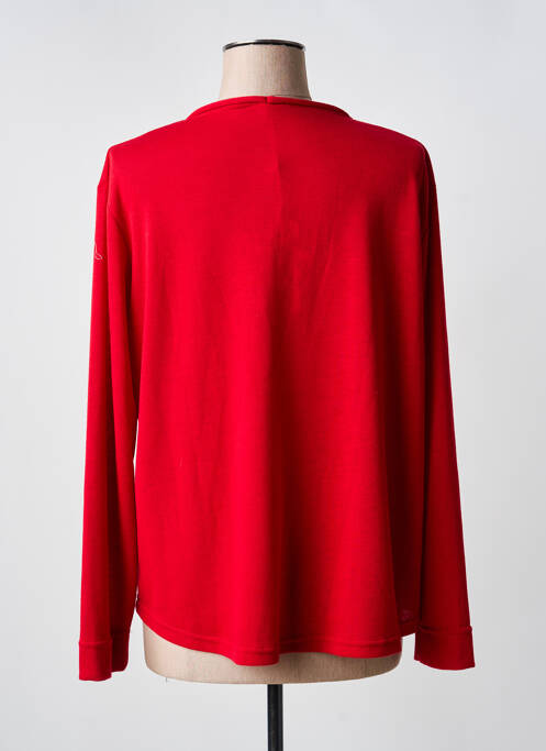 Pull col v manches longues rouge FRANCK ANNA femme