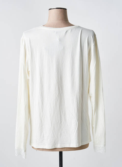 T-shirt col v manches longues beige BARILOCHE femme