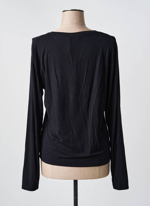 T-shirt sérigraphie floquée manches longues noir HBT femme