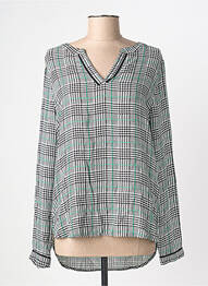 Blouse poignets boutonnés avec fente manches longues noir STREET ONE femme