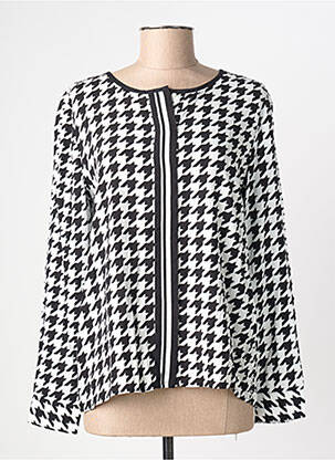 Blouse tissage popeline manches longues noir STREET ONE femme