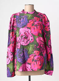 Blouse imprimé fleurs manches longues rose B.YOUNG femme