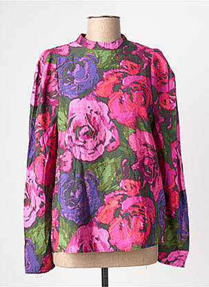 Blouse imprimé fleurs manches longues rose B.YOUNG femme