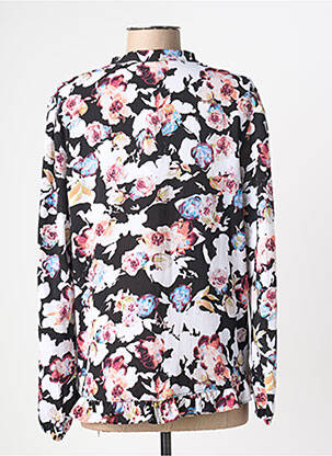 Blouse imprimé fleurs manches longues noir IMITZ femme