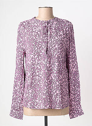 Blouse imprimé fantaisie manches longues violet B.YOUNG femme