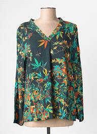 Blouse imprimé fleurs manches longues vert LA FIANCÉE femme