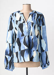Blouse poignets boutonnés avec fente manches longues bleu B.YOUNG femme