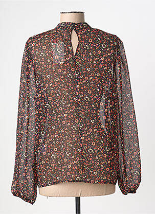 Blouse imprimé fleurs manches longues noir GEISHA femme