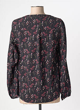 Blouse imprimé fleurs manches longues noir JULIE GUERLANDE femme