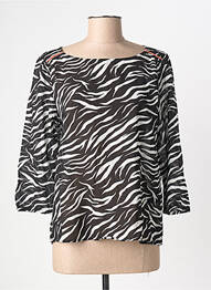 Blouse légère et transparente manches 3/4 noir STREET ONE femme